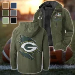 Cheese City Army Flannel Hoodie, Supporter Spirit Hooded Flannel HVN1462GP - Green