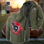 Football Blue Crew Flannel Hoodie, Athletic Lifestyle Fan Hoodie HVN1462HT - Green