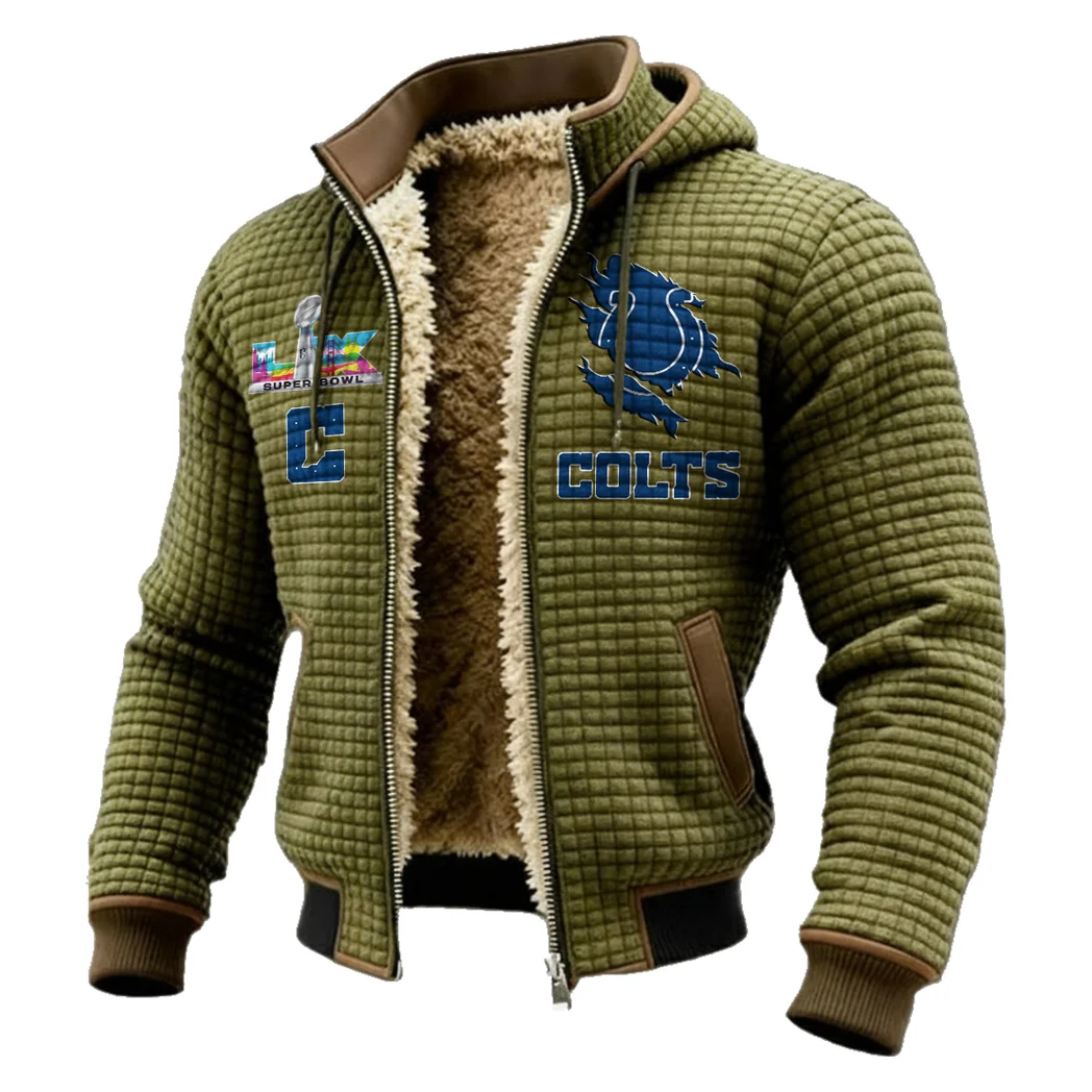 Blue Hooves Fleece-Lined Hooded Jacket, Storm-Ready Fleece-Lined Coat HVN1462IC - Green - Image 2
