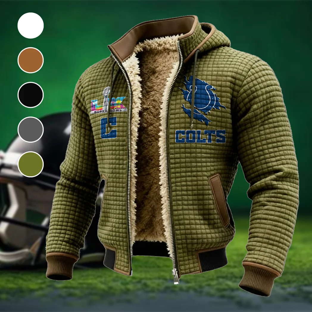 Blue Hooves Fleece-Lined Hooded Jacket, Storm-Ready Fleece-Lined Coat HVN1462IC - Green