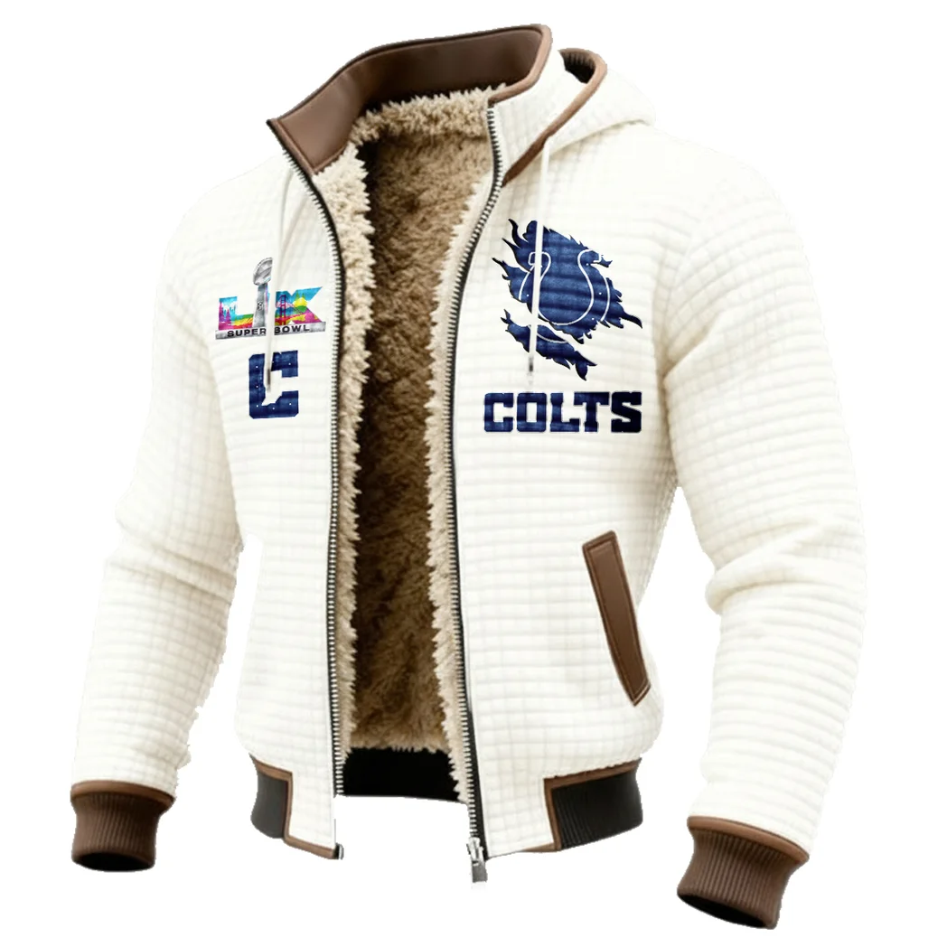Blue Hooves Fleece-Lined Hooded Jacket, Storm-Ready Fleece-Lined Coat HVN1462IC - White - Image 2