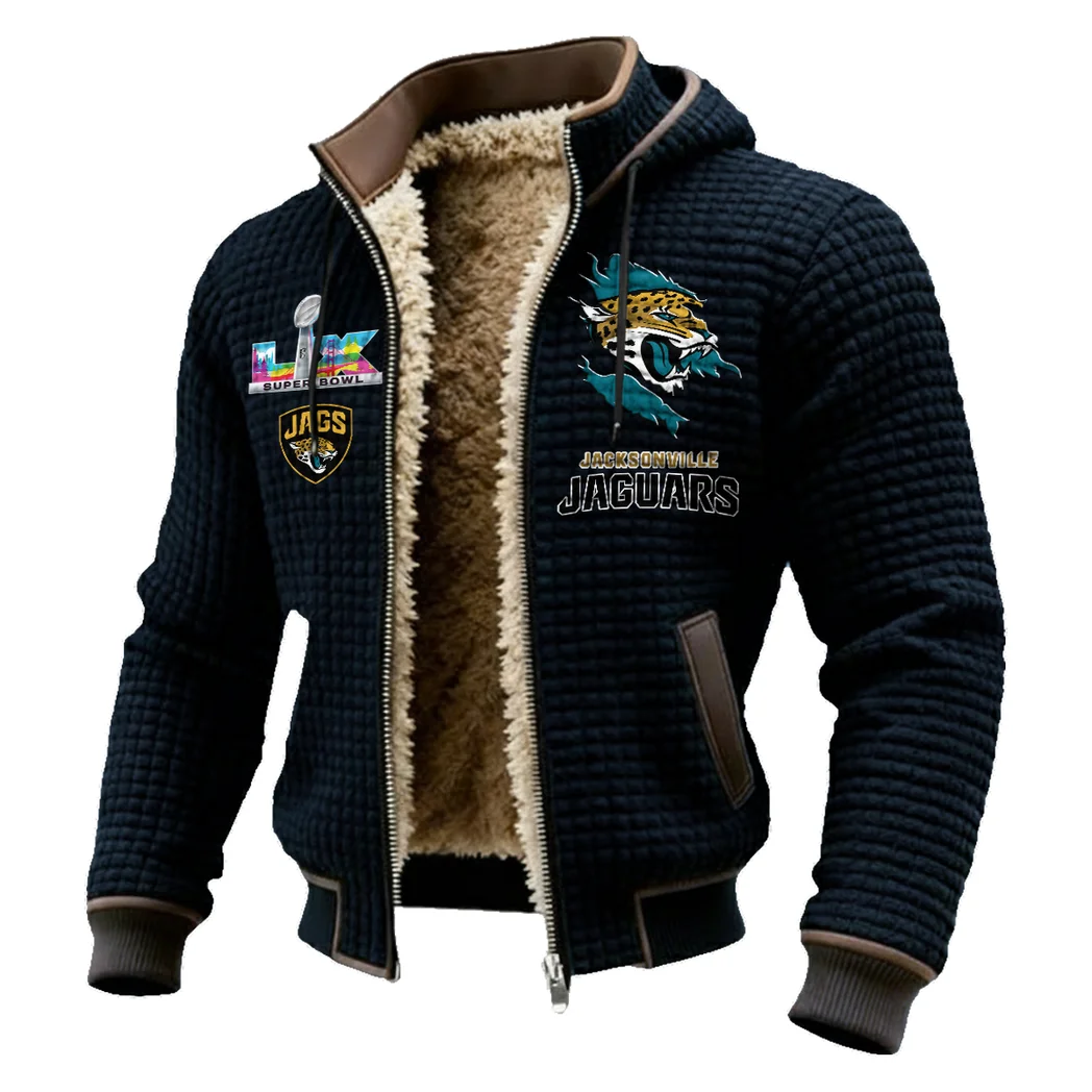 Fan Feline Squad Fleece-Lined Hooded Jacket, Arctic Protection Hooded Zip HVN1462JJ - Black - Image 2