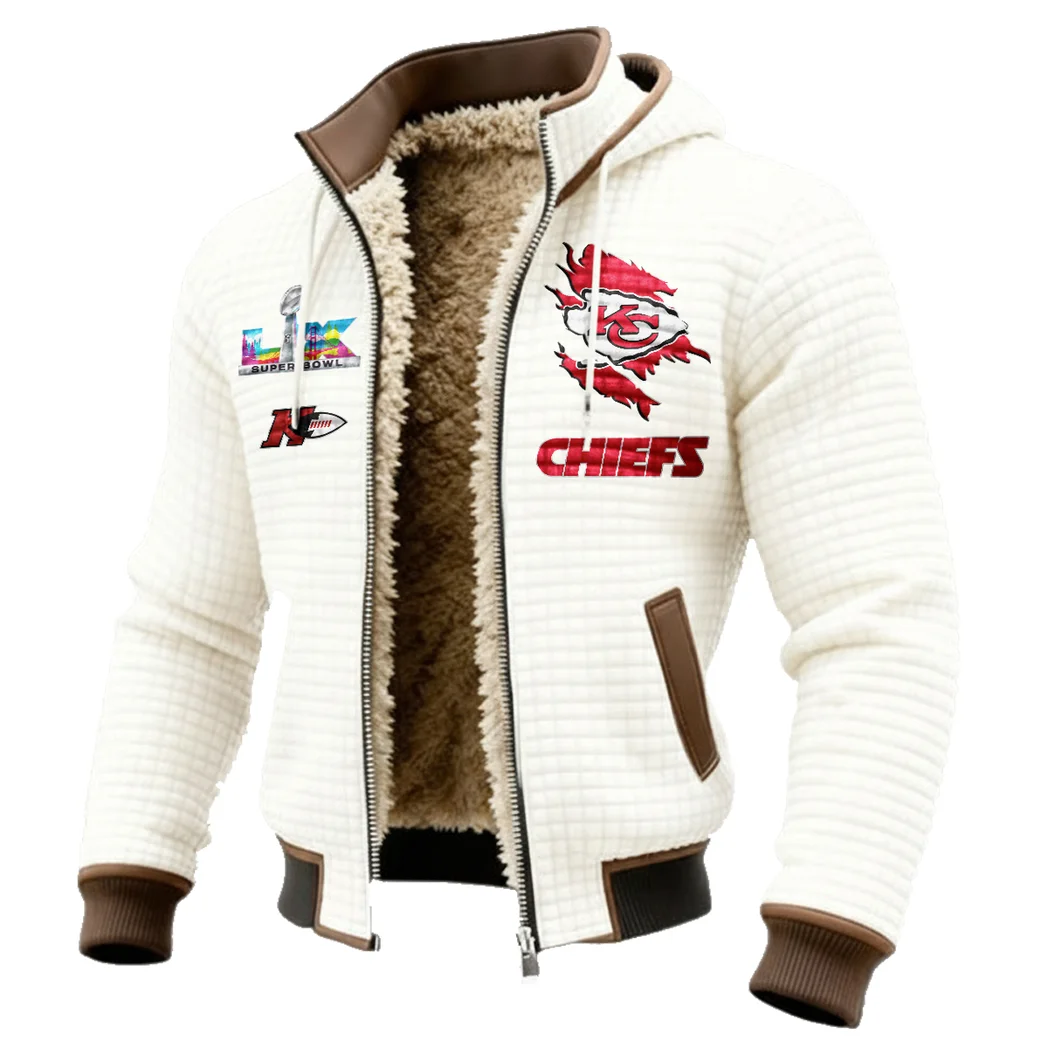 Arrow Pride Fleece-Lined Hooded Jacket, Elemental Guard Sport Jacket HVN1462KC - White - Image 2