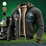 Fan Horn Squad Fleece-Lined Hooded Jacket, Water-Resistant Thermal Hoody HVN1462LA - Grey