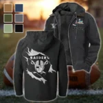Strip Squad Flannel Hoodie, Loyal Supporter Sport Hoodie HVN1462LV - Black