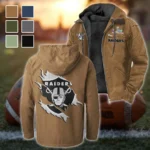 Strip Squad Flannel Hoodie, Loyal Supporter Sport Hoodie HVN1462LV - Camel