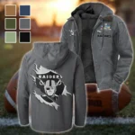 Strip Squad Flannel Hoodie, Loyal Supporter Sport Hoodie HVN1462LV - Gray