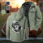Strip Squad Flannel Hoodie, Loyal Supporter Sport Hoodie HVN1462LV - Light Green