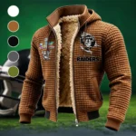 Strip Squad Fleece-Lined Hooded Jacket, Deep Winter Insulated Hoody HVN1462LV - brown