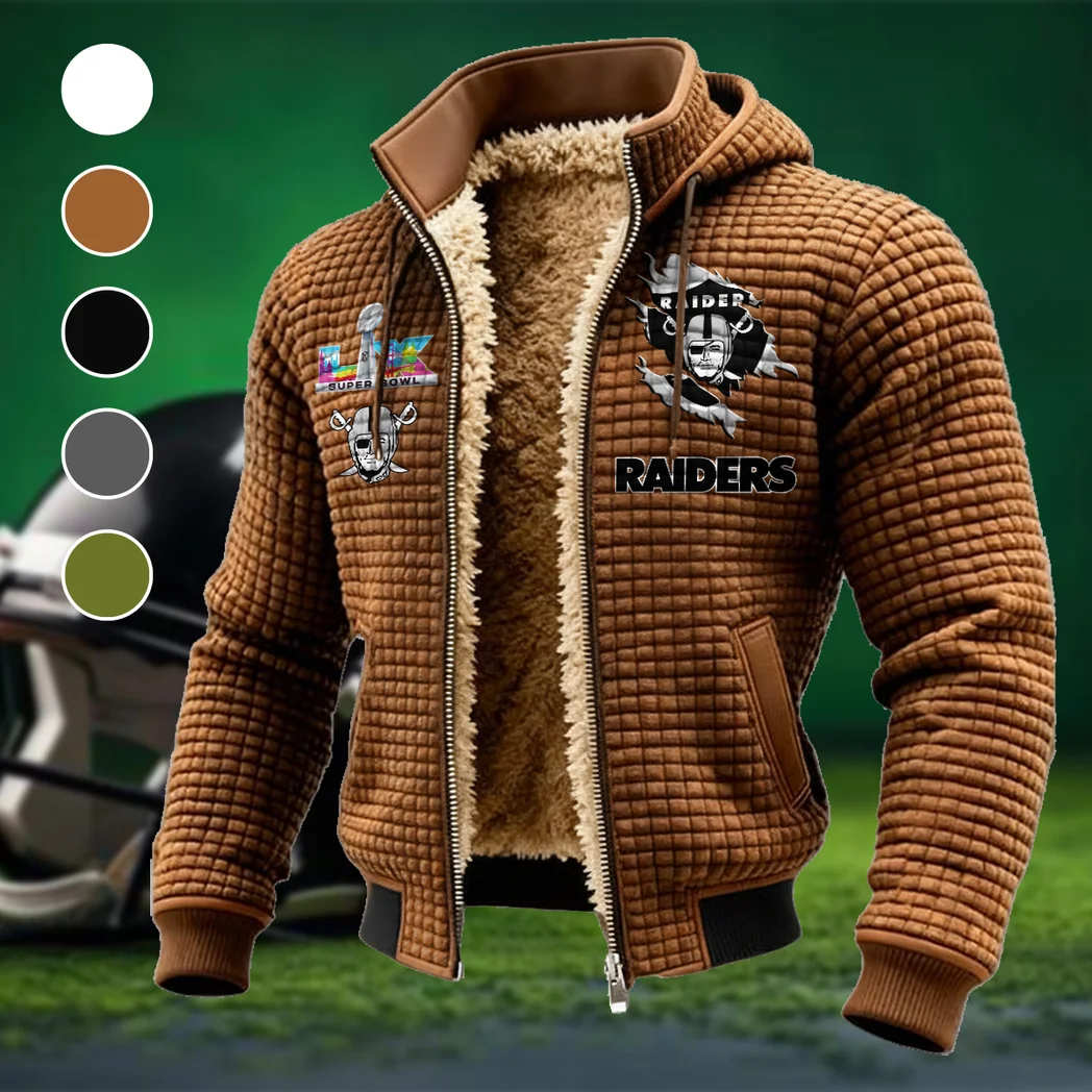 Strip Squad Fleece-Lined Hooded Jacket, Deep Winter Insulated Hoody HVN1462LV - brown
