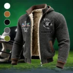 Strip Squad Fleece-Lined Hooded Jacket, Deep Winter Insulated Hoody HVN1462LV - Grey
