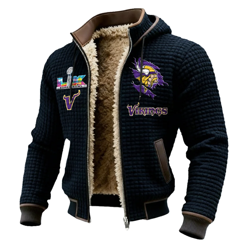 Victory Helm Fleece-Lined Hooded Jacket, Rugged Terrain Fleece Hoody HVN1462MV - Black - Image 2