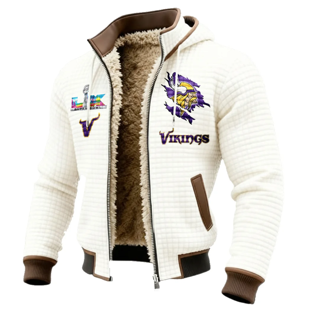 Victory Helm Fleece-Lined Hooded Jacket, Rugged Terrain Fleece Hoody HVN1462MV - White - Image 2