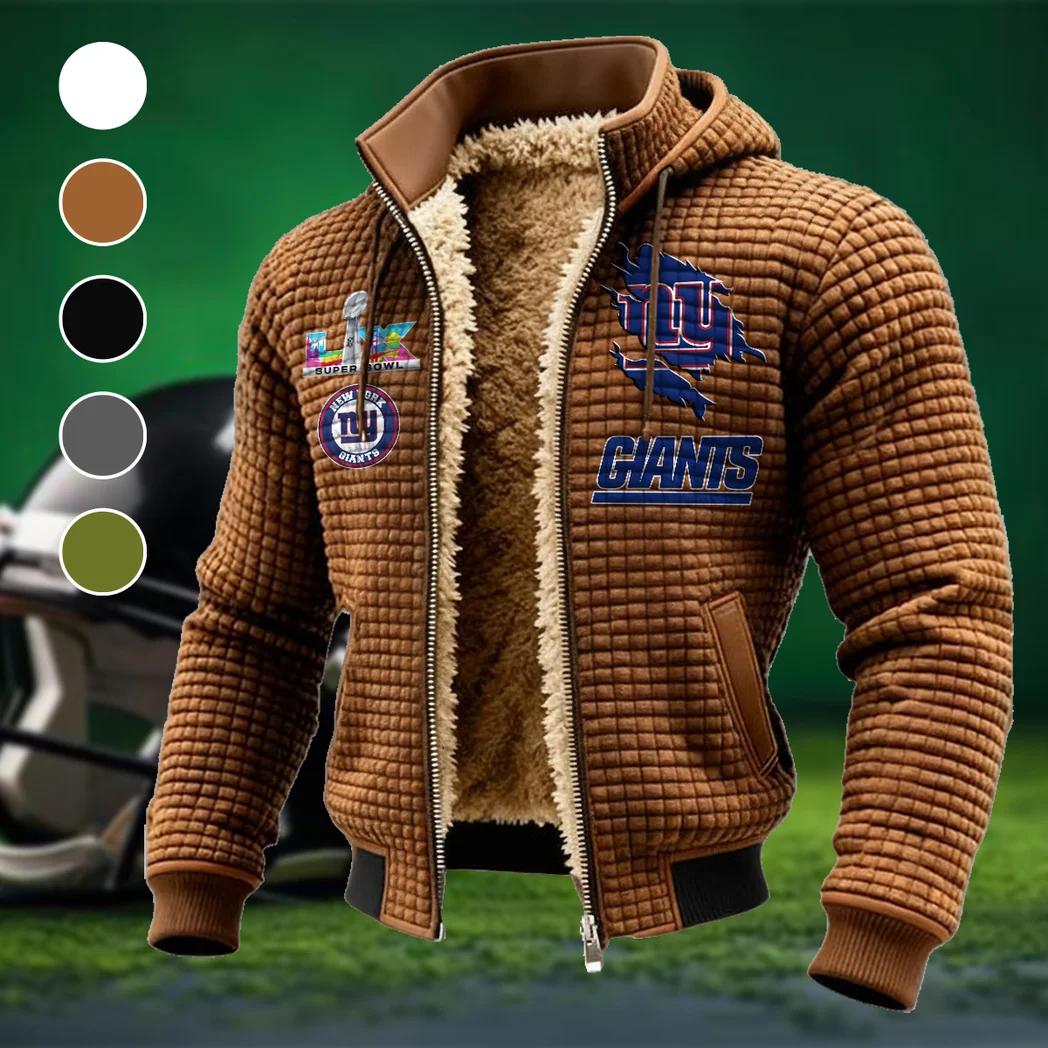 Fan Squad Fleece-Lined Hooded Jacket, Ultra-Soft Plush Lined Jacket HVN1462NG - brown