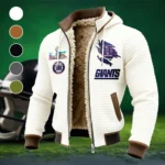 Fan Squad Fleece-Lined Hooded Jacket, Ultra-Soft Plush Lined Jacket HVN1462NG - White