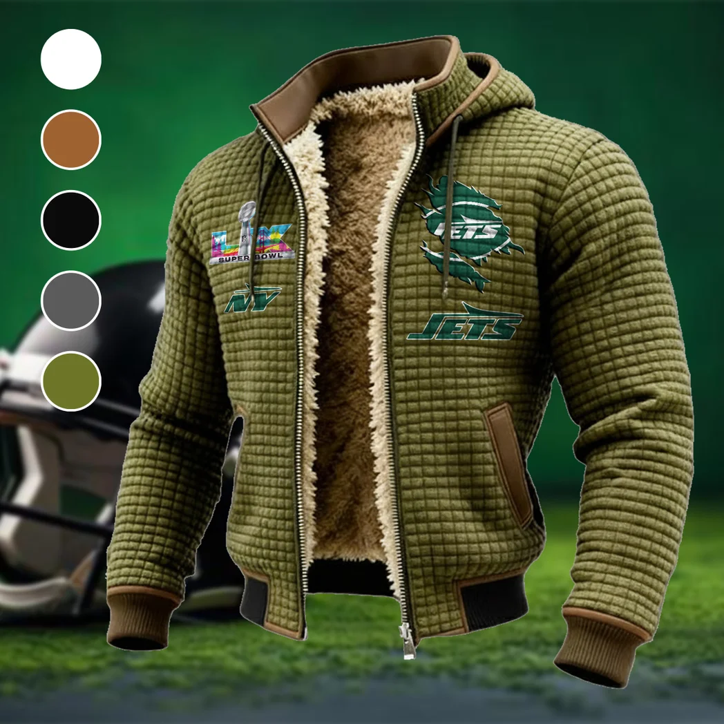 Green Wings Fleece-Lined Hooded Jacket, Thermal Core Fleece Jacket HVN1462NJ - Green