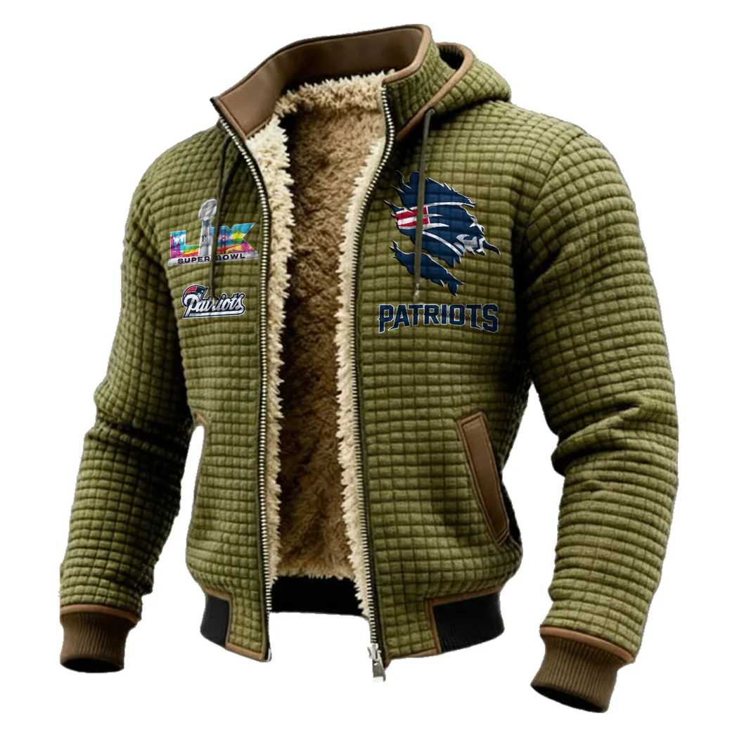 Revolution Fans Fleece-Lined Hooded Jacket, Heavyweight Cozy Sport Shell HVN1462NP - Green - Image 2