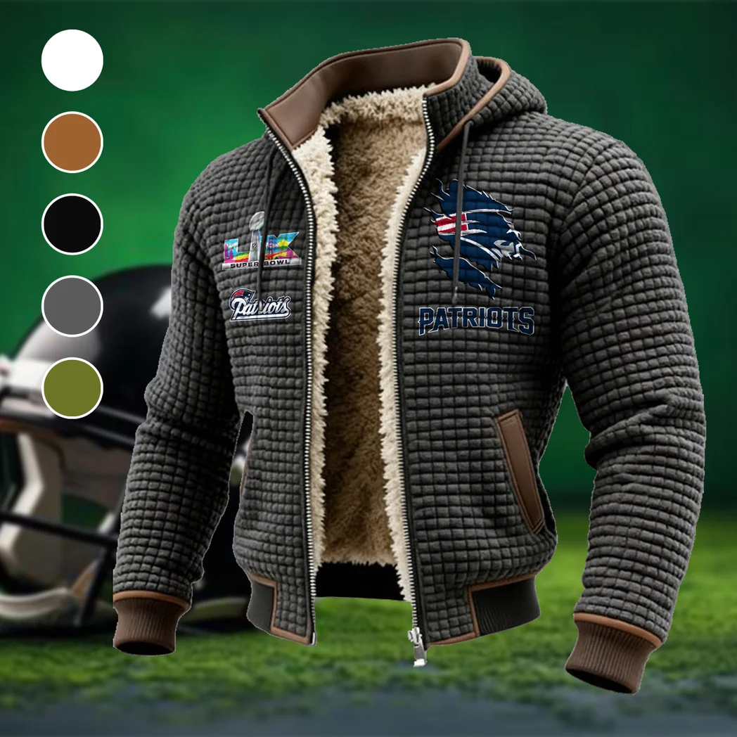 Revolution Fans Fleece-Lined Hooded Jacket, Heavyweight Cozy Sport Shell HVN1462NP - Grey