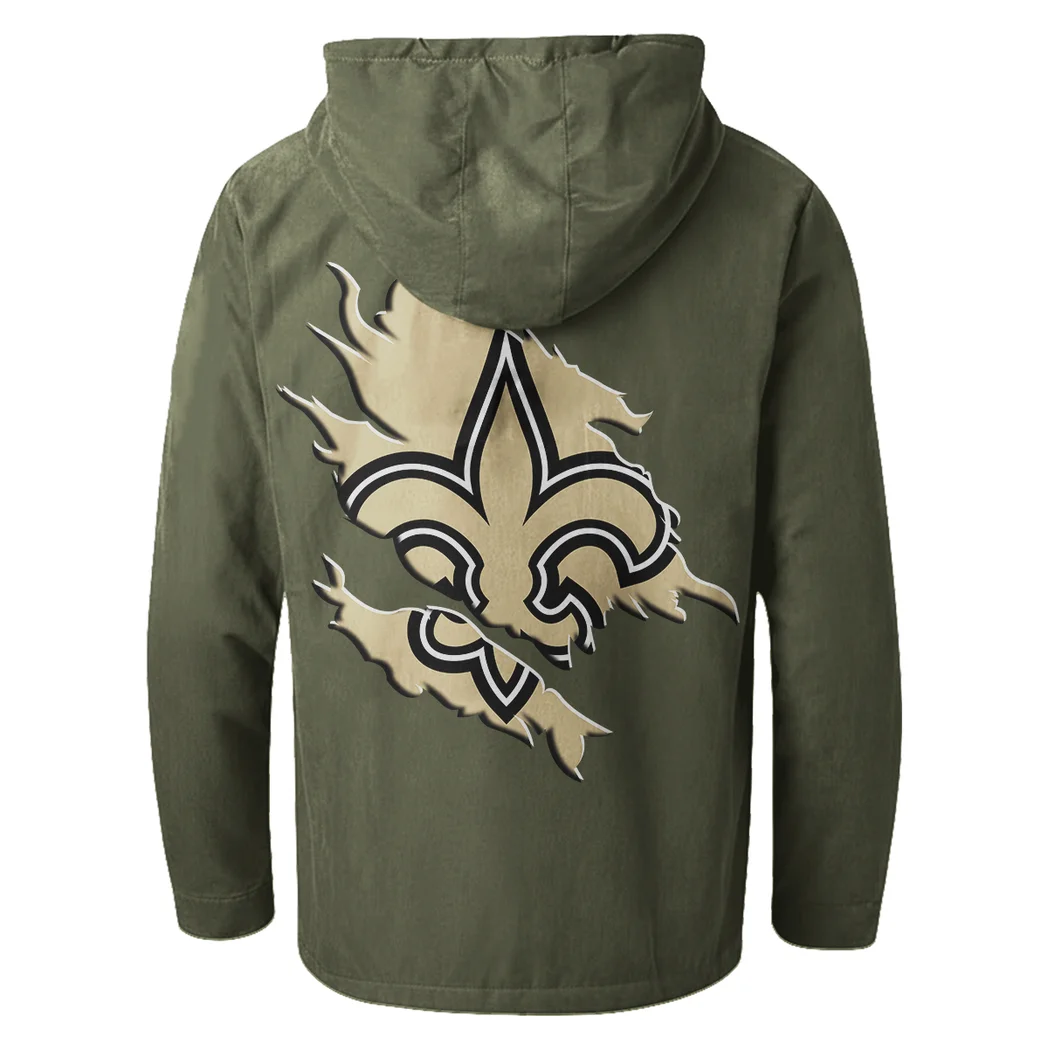 Fan Squad Flannel Hoodie, Sport Vibe Hooded Flannel HVN1462NS - Green - Image 3