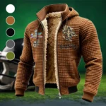 Fan Squad Fleece-Lined Hooded Jacket, Brushed Interior Winter Jacket HVN1462NS - brown