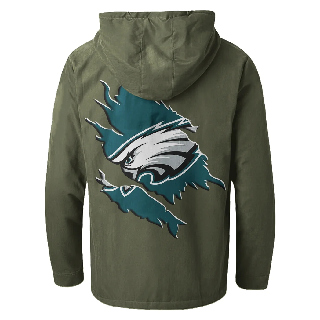 Green Pride Flannel Hoodie, Cold Game Day Hoodie HVN1462PE - Green - Image 3