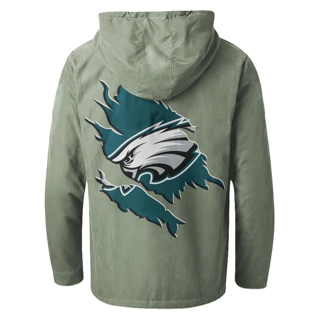 Green Pride Flannel Hoodie, Cold Game Day Hoodie HVN1462PE - Light Green - Image 3