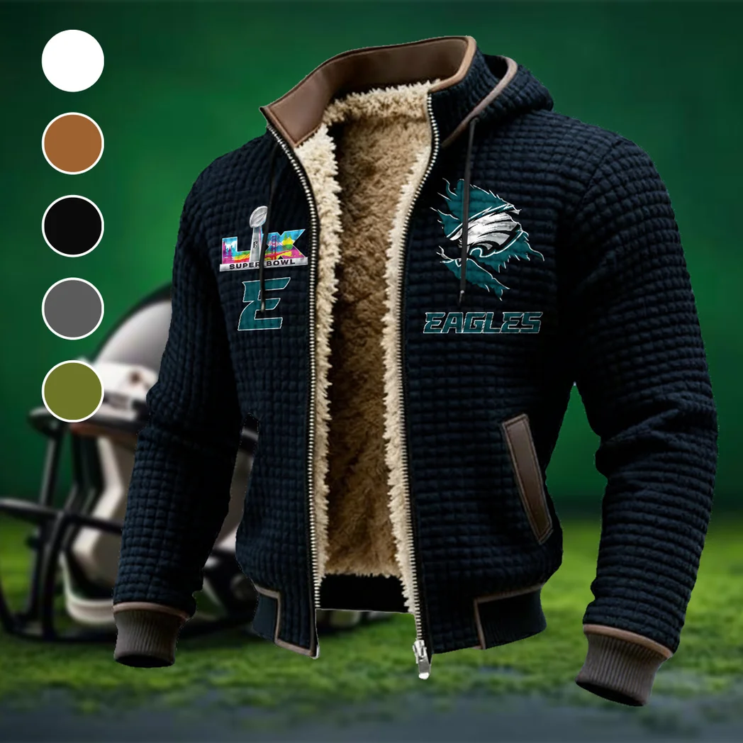 Green Pride Fleece-Lined Hooded Jacket, Luxe Cloud-Fleece Hooded Shell HVN1462PE - Black