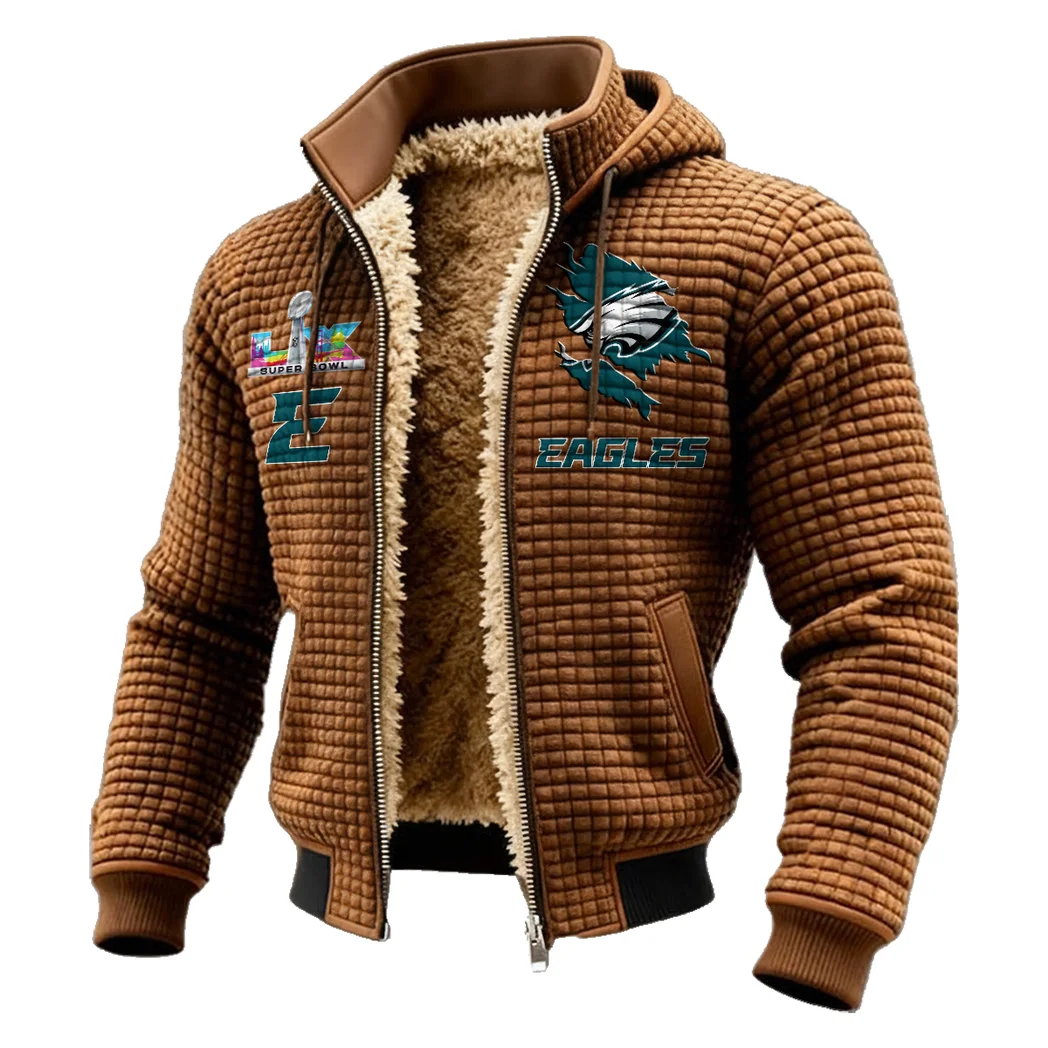 Green Pride Fleece-Lined Hooded Jacket, Luxe Cloud-Fleece Hooded Shell HVN1462PE - brown - Image 2