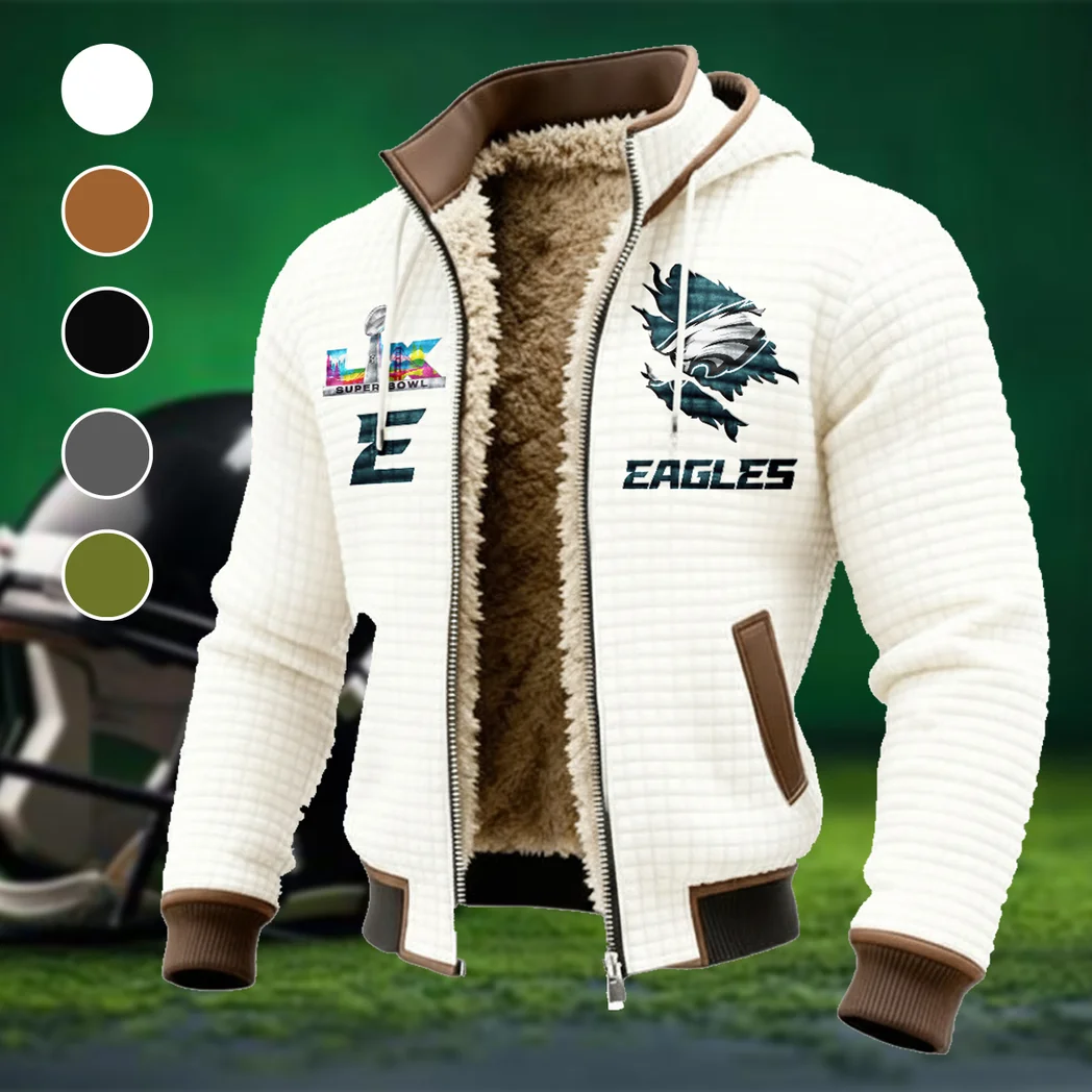 Green Pride Fleece-Lined Hooded Jacket, Luxe Cloud-Fleece Hooded Shell HVN1462PE - White