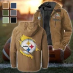Game Day Squad Flannel Hoodie, Supporter Spirit Hooded Flannel HVN1462PS - Camel