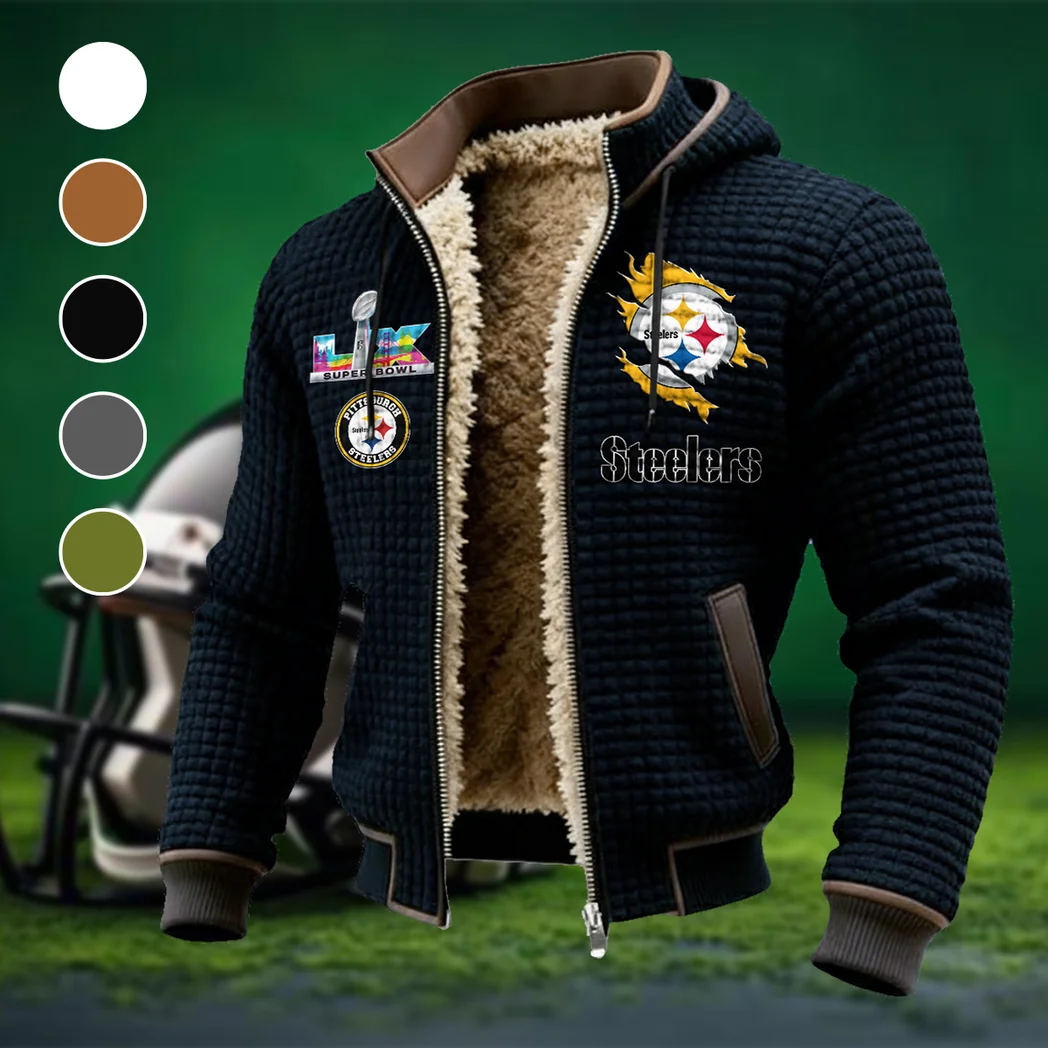Game Day Squad Fleece-Lined Hooded Jacket, High-Density Comfort Fleece HVN1462PS - Black