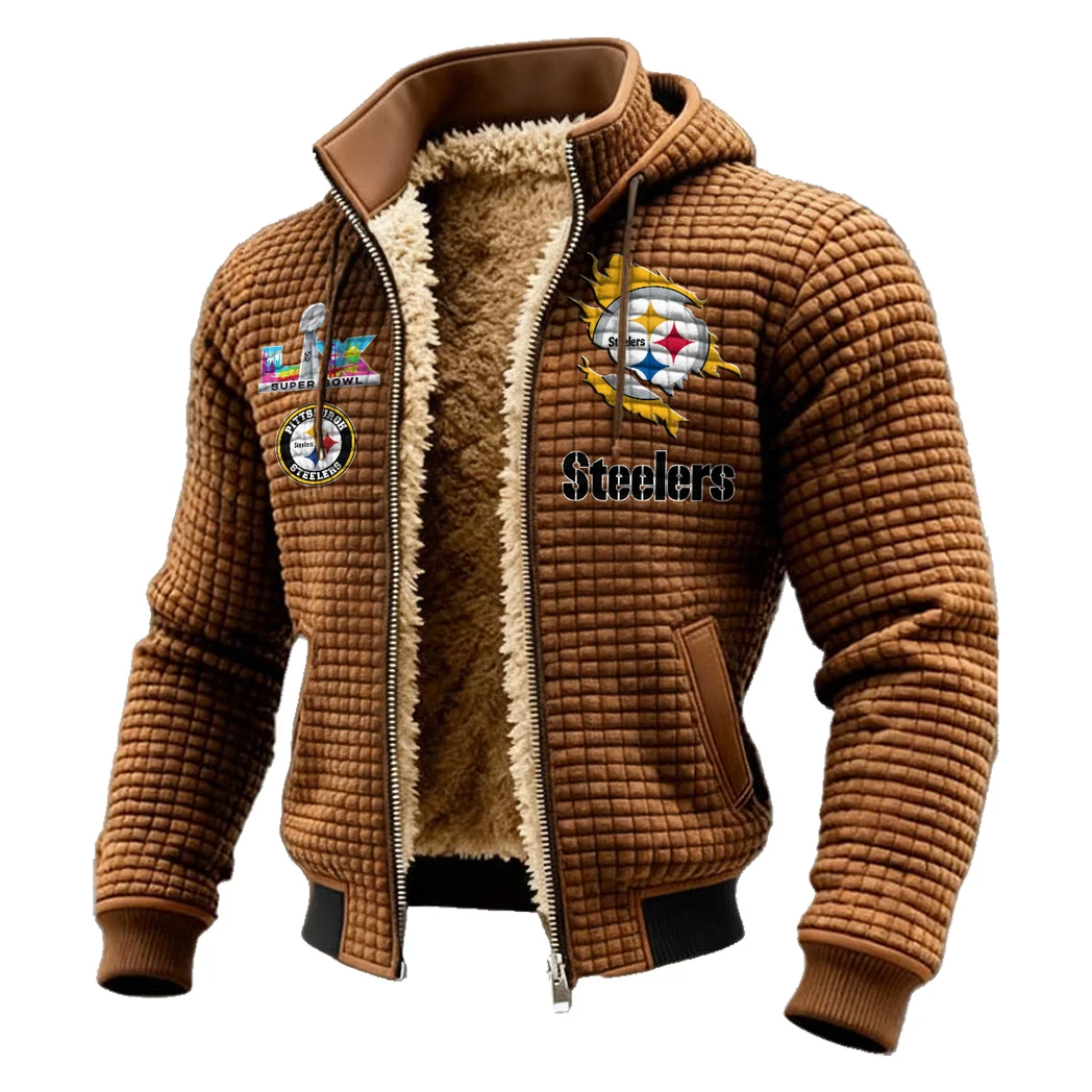 Game Day Squad Fleece-Lined Hooded Jacket, High-Density Comfort Fleece HVN1462PS - brown - Image 2