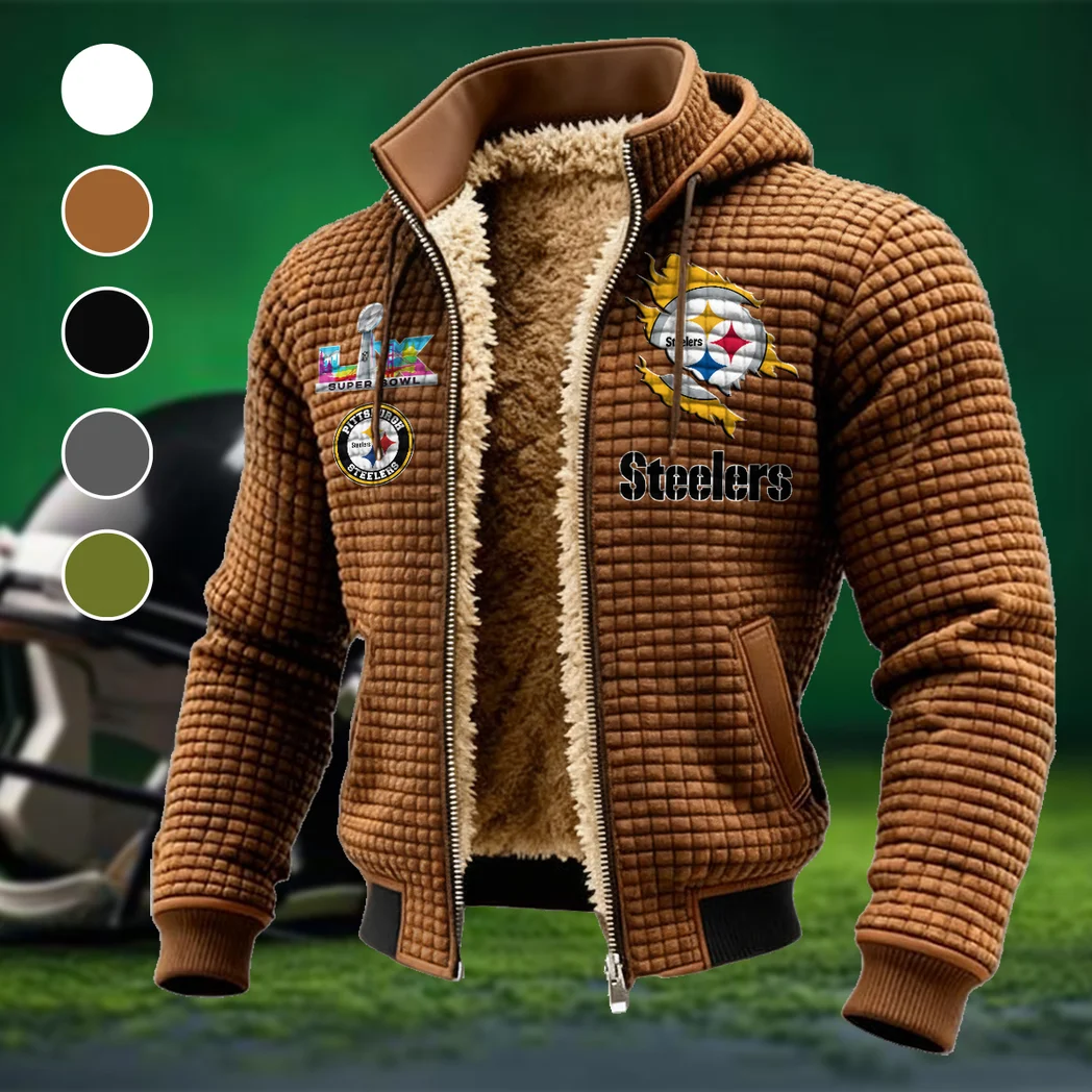 Game Day Squad Fleece-Lined Hooded Jacket, High-Density Comfort Fleece HVN1462PS - brown