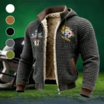 Game Day Squad Fleece-Lined Hooded Jacket, High-Density Comfort Fleece HVN1462PS - Grey