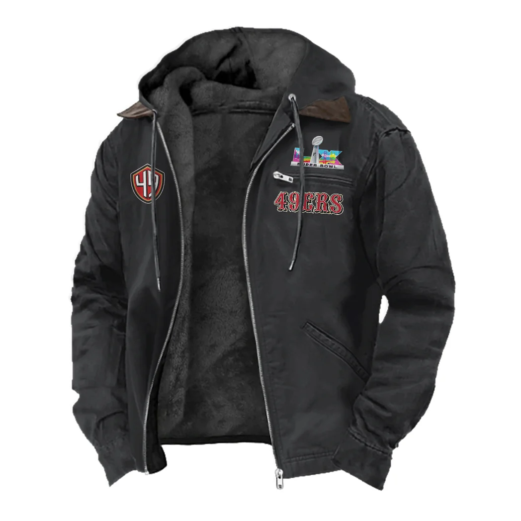 Bay Area Faithful Flannel Hoodie, Athletic Lifestyle Fan Hoodie HVN1462SF - Black - Image 2