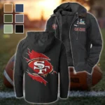 Bay Area Faithful Flannel Hoodie, Athletic Lifestyle Fan Hoodie HVN1462SF - Black
