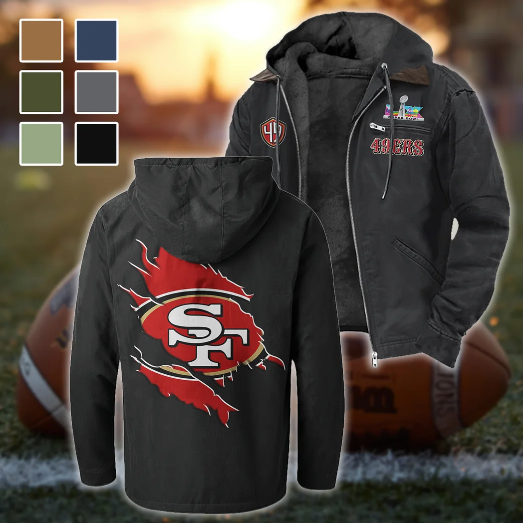 Bay Area Faithful Flannel Hoodie, Athletic Lifestyle Fan Hoodie HVN1462SF - Black