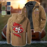 Bay Area Faithful Flannel Hoodie, Athletic Lifestyle Fan Hoodie HVN1462SF - Camel