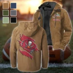 Scarlet Squad Flannel Hoodie, Fan Squad Flannel Hoodie HVN1462TB - Camel