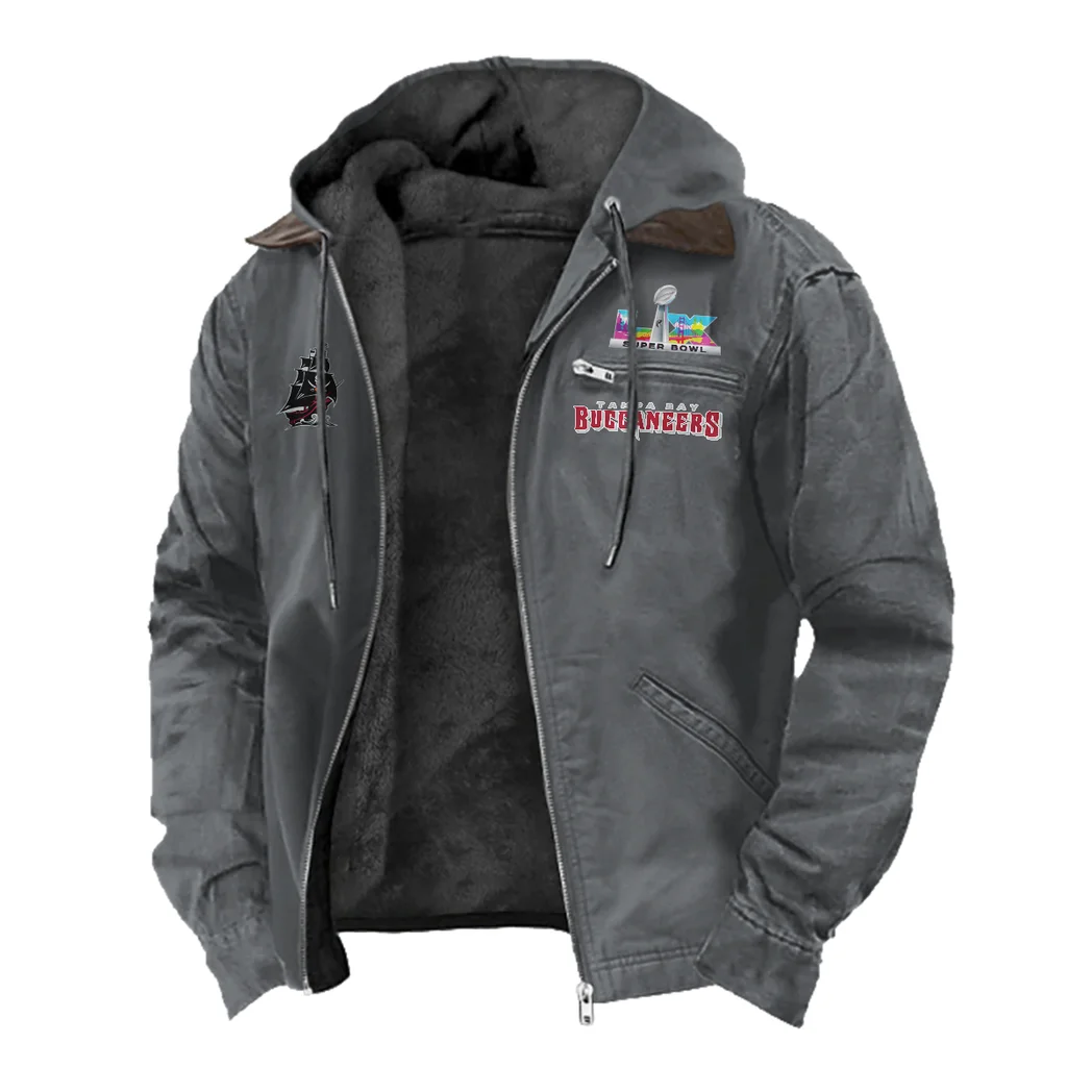 Scarlet Squad Flannel Hoodie, Fan Squad Flannel Hoodie HVN1462TB - Gray - Image 2