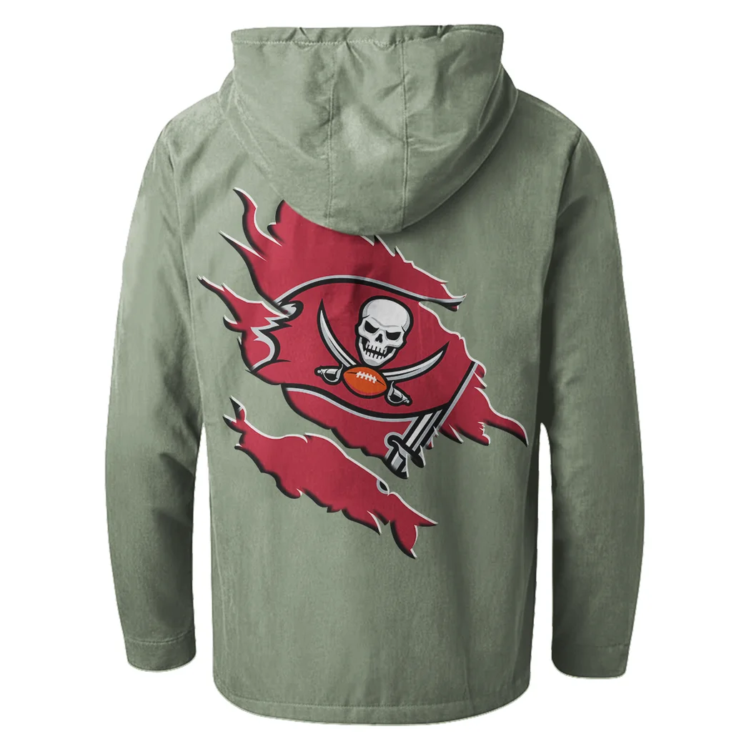 Scarlet Squad Flannel Hoodie, Fan Squad Flannel Hoodie HVN1462TB - Light Green - Image 3