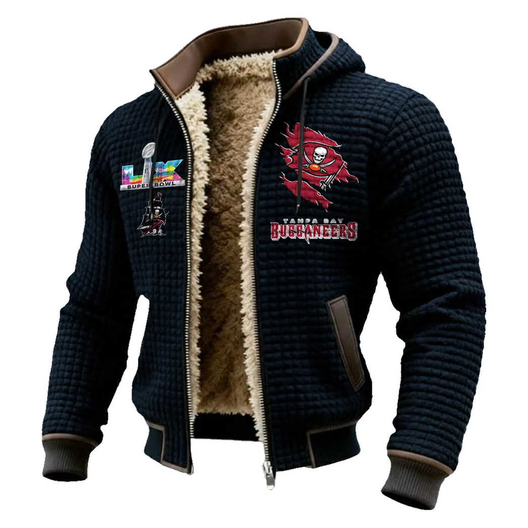 Scarlet Squad Fleece-Lined Hooded Jacket, Soft-Touch Thermal Outerwear HVN1462TB - Black - Image 2