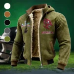 Scarlet Squad Fleece-Lined Hooded Jacket, Soft-Touch Thermal Outerwear HVN1462TB - Green