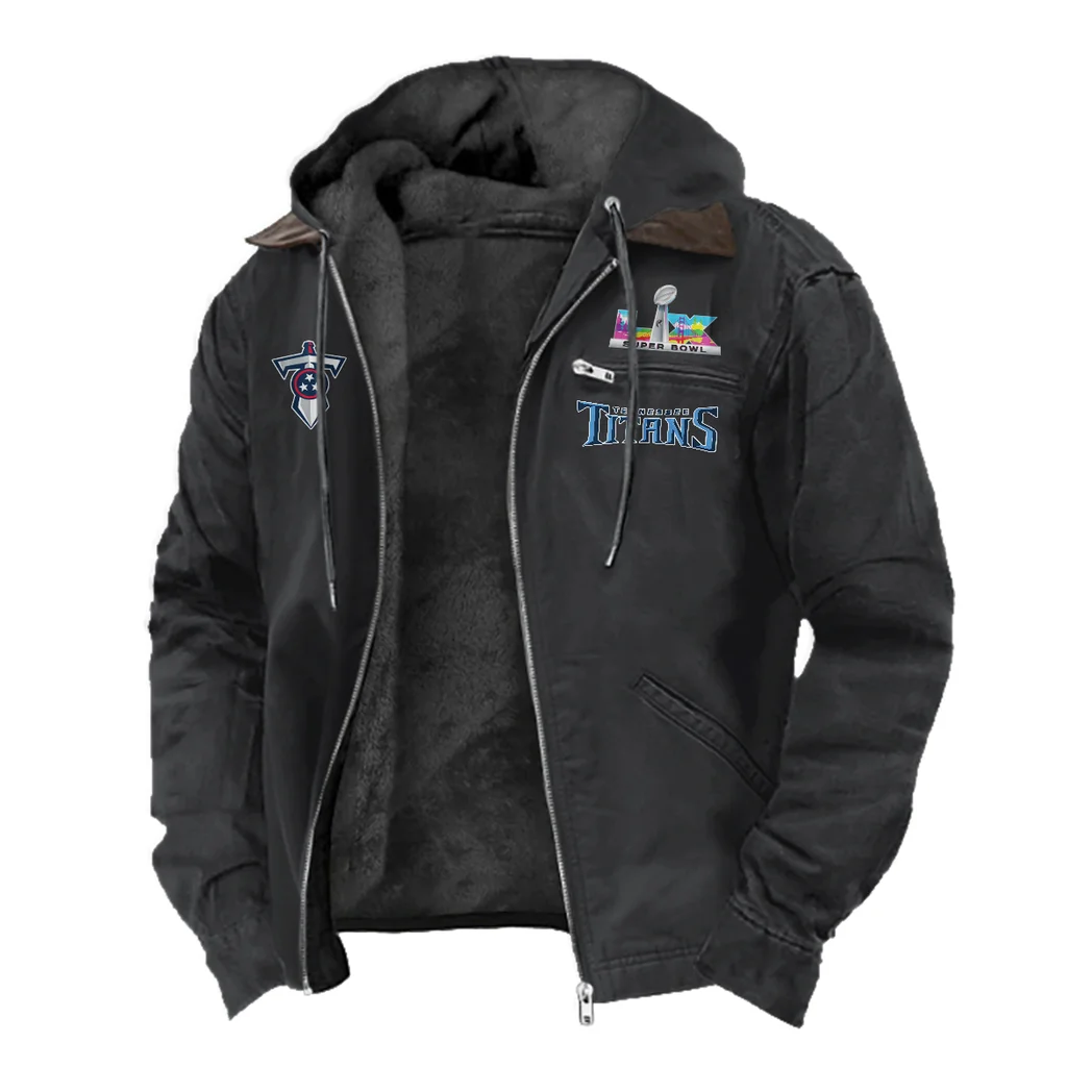 Titan Crew Flannel Hoodie, Everyday Game Fan Hoodie HVN1462TT - Black - Image 2