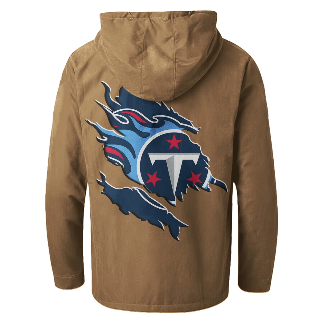 Titan Crew Flannel Hoodie, Everyday Game Fan Hoodie HVN1462TT - Camel - Image 3