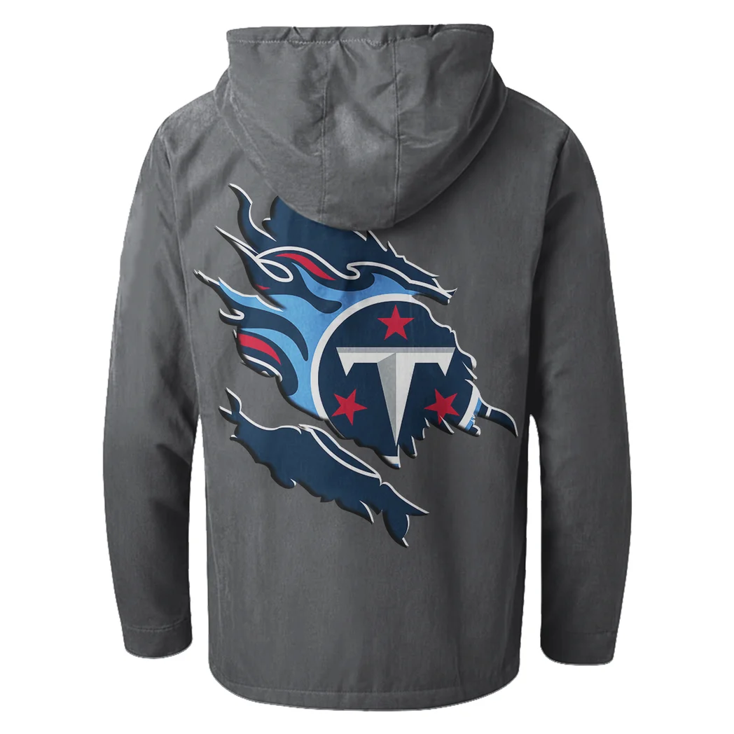 Titan Crew Flannel Hoodie, Everyday Game Fan Hoodie HVN1462TT - Gray - Image 3