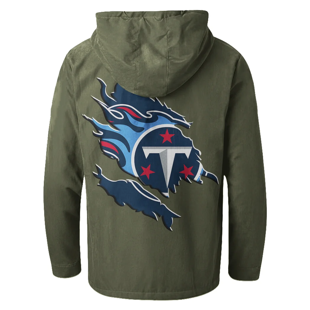 Titan Crew Flannel Hoodie, Everyday Game Fan Hoodie HVN1462TT - Green - Image 3