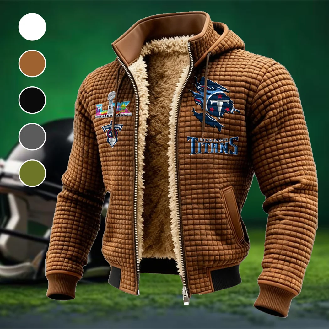Titan Crew Fleece-Lined Hooded Jacket, Warmth-Lock Fleece-Lined Zip HVN1462TT - brown