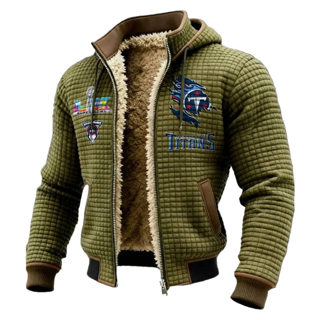 Titan Crew Fleece-Lined Hooded Jacket, Warmth-Lock Fleece-Lined Zip HVN1462TT - Green - Image 2