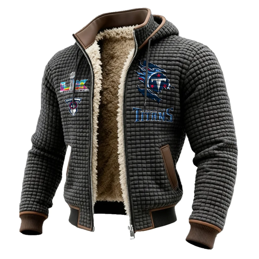 Titan Crew Fleece-Lined Hooded Jacket, Warmth-Lock Fleece-Lined Zip HVN1462TT - Grey - Image 2
